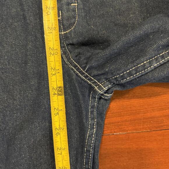 Genuine Dickies Denim Bib Overalls Mens Medium MR Blue Workwear Festival - Picture 10 of 15